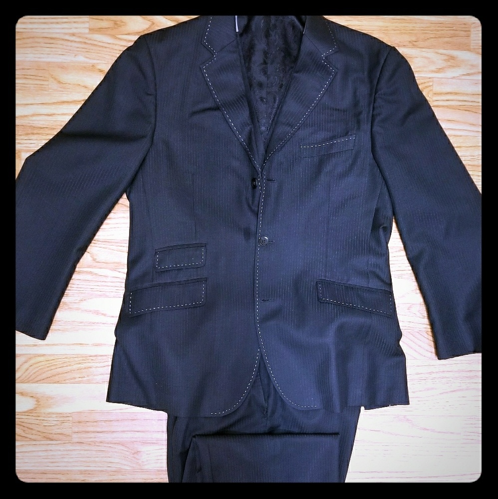 Black Steve Harvey 3 Piece Suit